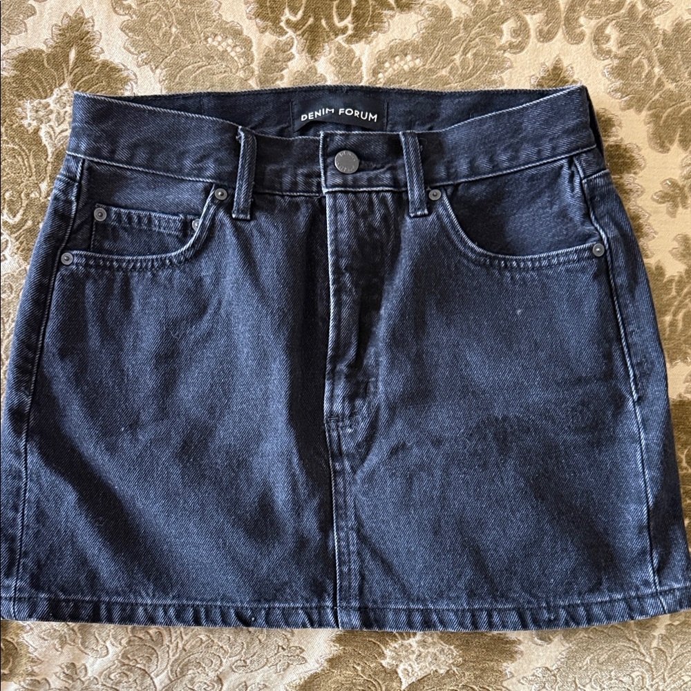 Denim Forum Women's Dark Blue Mini Skirt
